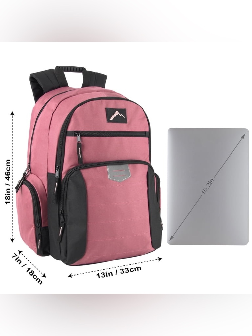 Multi Compartment Backpack in Purple & Black NWT - Picture 6 of 6